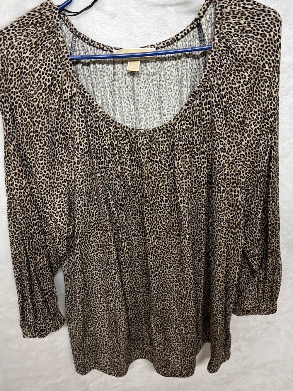 Michael Kors Leopard Print Scoop Neck Tunic - Brown & Black